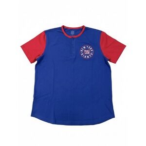Vintage New York Giants Henley T-Shirt Mens Size XL Raglan Embroidered Football